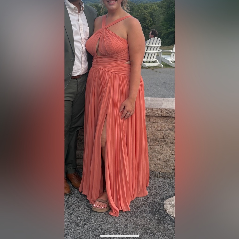 Christian Siriano Coral Gown